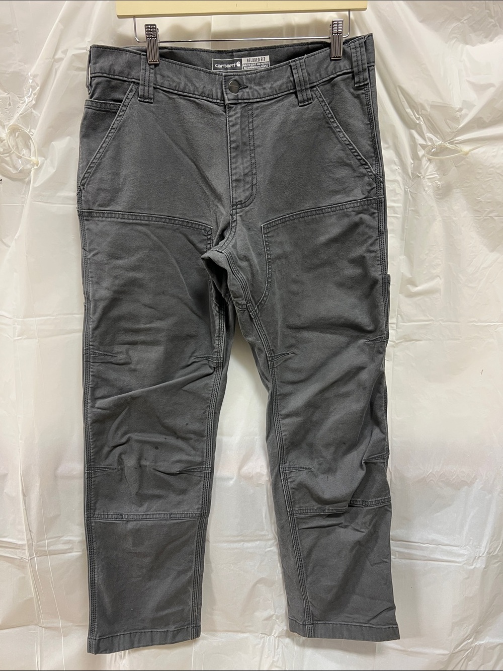 Carhartt Men’s Dark Gray Cargo Work Pants relaxed fit 32x30